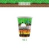 Desene animate Miner Craftings Pixel tacâmuri set temă ziua de naștere petrecere decor ceașcă farfurie șervețel tort față de mas