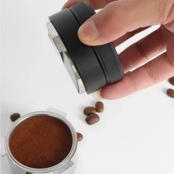 Distribuitor de cafea, instrument de distribuire Espresso/nivelator, 3 pante unghiulare, tamper reglabil cu palmă, compatibil cu