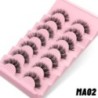 GROINNEYA Manga Lashes 5/7 perechi Gene 3D Naturale Gene False Pufoase Moale Cruce Wispy Natural Extensie de Gene Machiaj