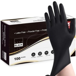 Mănuși de unică folosință din nitril, negre, 20/50/100 buc, mănuși din latex fără pudră, grad industrial, mănuși de curățare pen