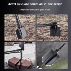 Lopată de grădină multifuncțională pentru camping, potrivită pentru camping/pescuit/supraviețuire în sălbăticie etc. Lopată. Târ