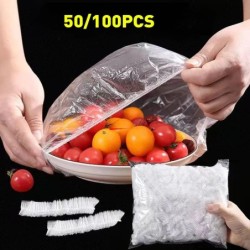 Capac alimentar reutilizabil de unică folosință, folie de plastic, capace elastice durabile pentru alimente, pentru boluri, capa