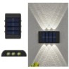Lumini solare cu 6 LED-uri, lampă de perete pentru atmosferă exterioară, control al luminii în sus și în jos pentru grădină, cur