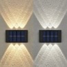 Lumini solare cu 6 LED-uri, lampă de perete pentru atmosferă exterioară, control al luminii în sus și în jos pentru grădină, cur