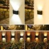 Lumini solare cu 6 LED-uri, lampă de perete pentru atmosferă exterioară, control al luminii în sus și în jos pentru grădină, cur