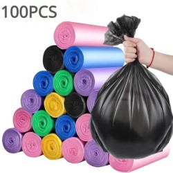 100PCS culori mixte îngroșate saci de gunoi de unică folosință pentru depozitarea bucătăriei, saci de căptușeală pentru coșuri d