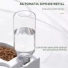 Bol automat pentru animale de companie, rezistent la umiditate, pentru pisici, pentru câini, pentru băut și hrănire, cu dublă ut