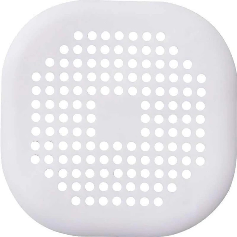 Autocolant de scurgere a podelei din silicon pătrat, baie, canalizare, filtru de păr, capac de scurgere, casă, baie, covoraș de 
