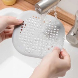 Autocolant de scurgere a podelei din silicon pătrat, baie, canalizare, filtru de păr, capac de scurgere, casă, baie, covoraș de 