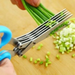 Foarfece de bucătărie multifuncționale din oțel inoxidabil cu 3/5 straturi, piper tocat, tăietor de ceapă verde tocată, instrume