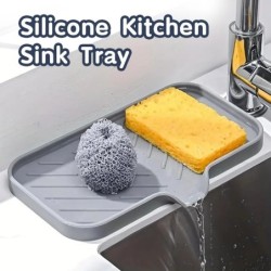 Silicon robinet covor bucătărie chiuvetă tavă săpun dozator burete scurgere pad chiuvetă SplashDrying covor blat depozitare tavă