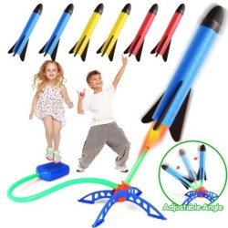 Copil Air Rocket Pompă de picior Lansator de aer în aer liber cu pedală presată Rachetă Jucării Copil Joacă Set Săritură Sport J