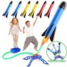 Copil Air Rocket Pompă de picior Lansator de aer în aer liber cu pedală presată Rachetă Jucării Copil Joacă Set Săritură Sport J