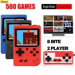 Consolă de jocuri video pe 8 biți, LCD de 3,0 inch, retro portabilă, mini player de jocuri, încorporat, 500 de jocuri AV, consol