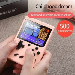 Consolă de jocuri video pe 8 biți, LCD de 3,0 inch, retro portabilă, mini player de jocuri, încorporat, 500 de jocuri AV, consol
