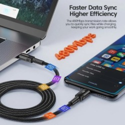 Cablu Toocki 100W tip C la USB C PD 3.0 Încărcare rapidă 4.0 Încărcare rapidă Tip C la tip C pentru iPhone 15 Macbook Samsung Xi