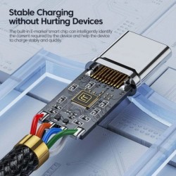 Cablu Toocki 100W tip C la USB C PD 3.0 Încărcare rapidă 4.0 Încărcare rapidă Tip C la tip C pentru iPhone 15 Macbook Samsung Xi
