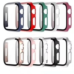 Sticlă securizată + capac pentru accesorii Apple Watch 45mm 41mm 44mm 40mm 42mm, protecție ecran, carcasă Apple Watch seria 9 4 