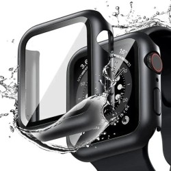 Sticlă securizată + capac pentru accesorii Apple Watch 45mm 41mm 44mm 40mm 42mm, protecție ecran, carcasă Apple Watch seria 9 4 