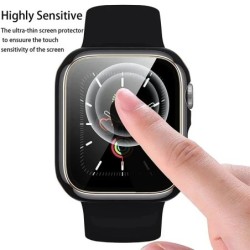 Sticlă securizată + capac pentru accesorii Apple Watch 45mm 41mm 44mm 40mm 42mm, protecție ecran, carcasă Apple Watch seria 9 4 