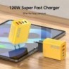 Încărcător USB tip C cu 4 porturi PD, încărcător rapid pentru telefon mobil, adaptor pentru iPhone, Samsung, Xiaomi, încărcător 