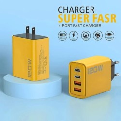 Încărcător USB tip C cu 4 porturi PD, încărcător rapid pentru telefon mobil, adaptor pentru iPhone, Samsung, Xiaomi, încărcător 