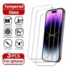 3 buc sticlă securizată pentru iPhone 15 14 13 12 11 Pro Max Mini X XS Max XR 8 7 6 Plus folie de protecție a ecranului pentru i