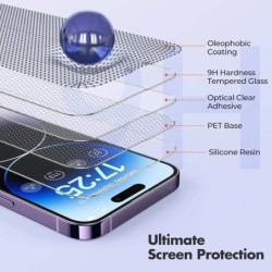 3 buc sticlă securizată pentru iPhone 15 14 13 12 11 Pro Max Mini X XS Max XR 8 7 6 Plus folie de protecție a ecranului pentru i