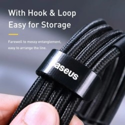 Cablu de încărcare rapidă Baseus USB tip C la USB C pentru iPhone 15, 100W/5A PD, pentru Macbook, Xiaomi, Samsung, cablu de tip 