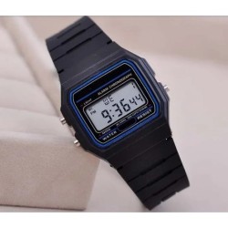 Ceasuri digitale sport cu LED pentru bărbați Ceas electronic cu cadran pătrat și simplu, cu bandă din silicon