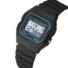 Ceasuri digitale sport cu LED pentru bărbați Ceas electronic cu cadran pătrat și simplu, cu bandă din silicon