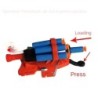 Lansator de gloanțe moi Spray încheietura mâinii cu mănuși Lansarea pistolului de jucărie cu bombă moale Jocuri în aer liber Juc