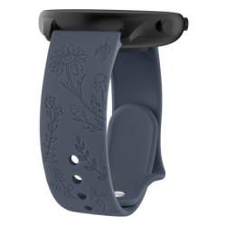 Curea gravată cu flori de 20 mm și 22 mm pentru Amazfit GTS/2/2e/3/4 GTS2 Mini/GTR 4/3/Pro/47 mm/GTR2/2e/Stratos 2/3/Bip Lite