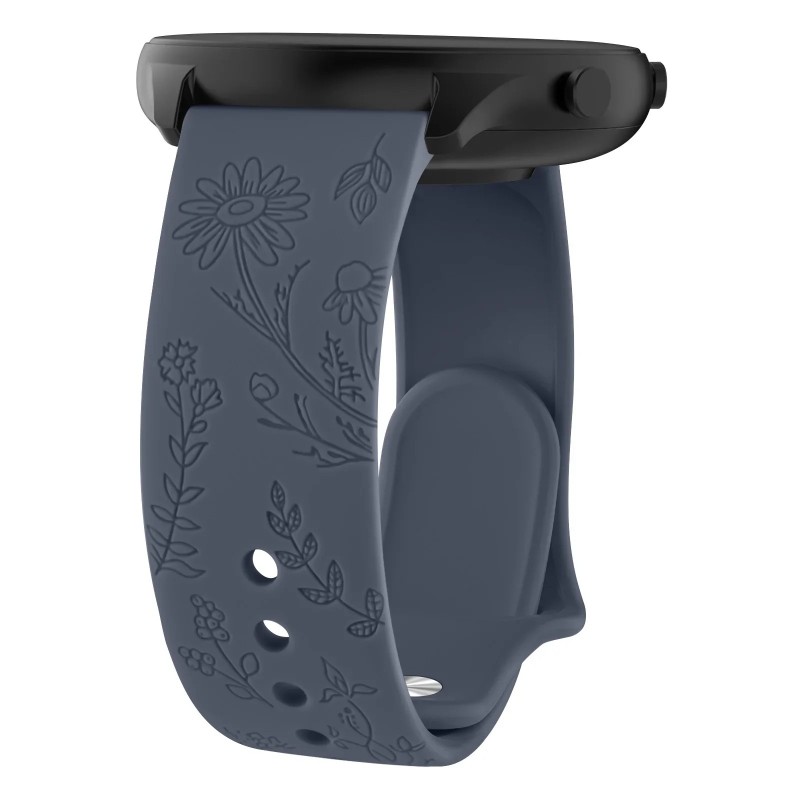 Curea gravată cu flori de 20 mm și 22 mm pentru Amazfit GTS/2/2e/3/4 GTS2 Mini/GTR 4/3/Pro/47 mm/GTR2/2e/Stratos 2/3/Bip Lite