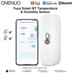 Senzor de temperatură și umiditate Bluetooth Tuya Mini, compatibil cu telecomanda prin aplicație Bluetooth, termometru și higrom