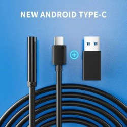 Cameră endoscopică 7.0MM TYPE-C, impermeabilă IP67, cu 6 LED-uri, reglabilă prin USB, Android, flexibilă, pentru inspecție boros