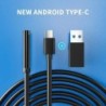 Cameră endoscopică 7.0MM TYPE-C, impermeabilă IP67, cu 6 LED-uri, reglabilă prin USB, Android, flexibilă, pentru inspecție boros