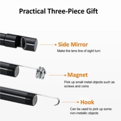 Cameră endoscopică 7.0MM TYPE-C, impermeabilă IP67, cu 6 LED-uri, reglabilă prin USB, Android, flexibilă, pentru inspecție boros