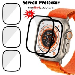 Protector de ecran pentru Apple Watch Series 9-8-7-6 5 4 Se ultra-2 49mm 41mm 45mm 40mm 44mm 3D (nu sticlă securizată) accesorii