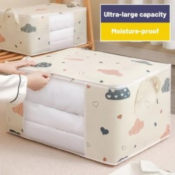 Organizator de sac de depozitare pentru haine de mare capacitate cu mâner întărit, potrivit pentru pături și lenjerie de pat, pl