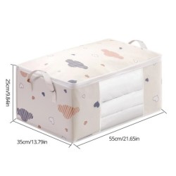 Organizator de sac de depozitare pentru haine de mare capacitate cu mâner întărit, potrivit pentru pături și lenjerie de pat, pl
