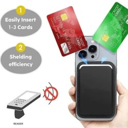 Portofel magnetic din piele, suport pentru carduri, suport pentru telefon Macsafe, pentru Magsafe IPhone 15 14 13 Pro Max Mac Sa