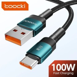 Cablu USB tip C Toocki, încărcare rapidă, cablu încărcător USB C pentru iPhone 15 14 13 12 11 Huawei P40 P30 Realme Oppo Oneplus