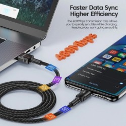 Cablu USB tip C Toocki, încărcare rapidă, cablu încărcător USB C pentru iPhone 15 14 13 12 11 Huawei P40 P30 Realme Oppo Oneplus