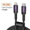 Cablu USB tip C Toocki, încărcare rapidă, cablu încărcător USB C pentru iPhone 15 14 13 12 11 Huawei P40 P30 Realme Oppo Oneplus