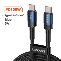 Cablu USB tip C Toocki, încărcare rapidă, cablu încărcător USB C pentru iPhone 15 14 13 12 11 Huawei P40 P30 Realme Oppo Oneplus