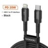 Cablu USB tip C Toocki, încărcare rapidă, cablu încărcător USB C pentru iPhone 15 14 13 12 11 Huawei P40 P30 Realme Oppo Oneplus