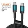 Cablu USB tip C Toocki, încărcare rapidă, cablu încărcător USB C pentru iPhone 15 14 13 12 11 Huawei P40 P30 Realme Oppo Oneplus