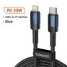 Cablu USB tip C Toocki, încărcare rapidă, cablu încărcător USB C pentru iPhone 15 14 13 12 11 Huawei P40 P30 Realme Oppo Oneplus