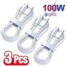 3 buc cablu USB tip C 100W 6A linie de încărcare super rapidă pentru Xiaomi Samsung Huawei Honor cabluri USB C de încărcare rapi